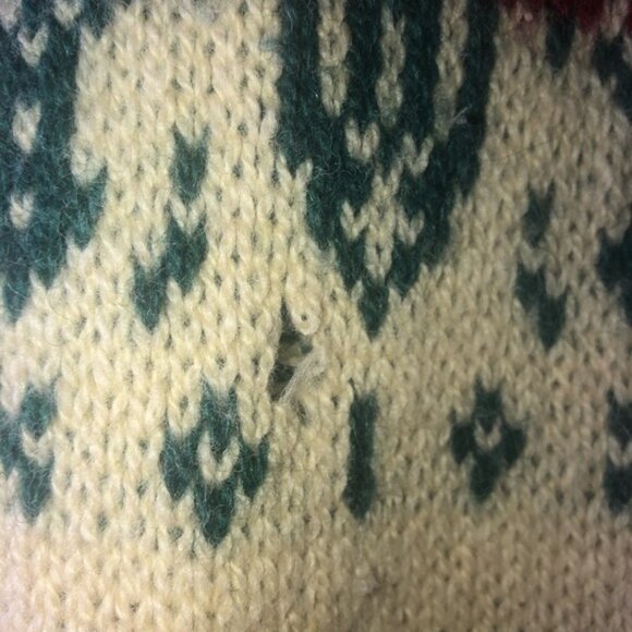 LL Bean vintage 80’s Fair Isle wool cardigan size M - Picture 3 of 4